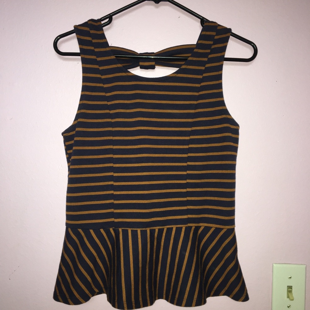Papaya Peplum Top